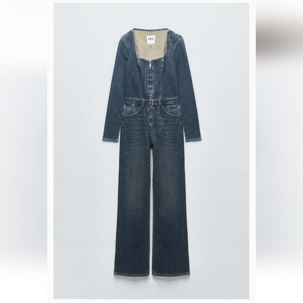Zara denim TRF jumpsuit